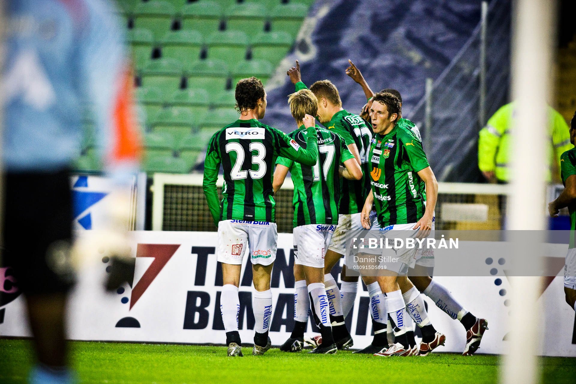 Wanderson do Carmo gör 1-0 till Gais. Jubel