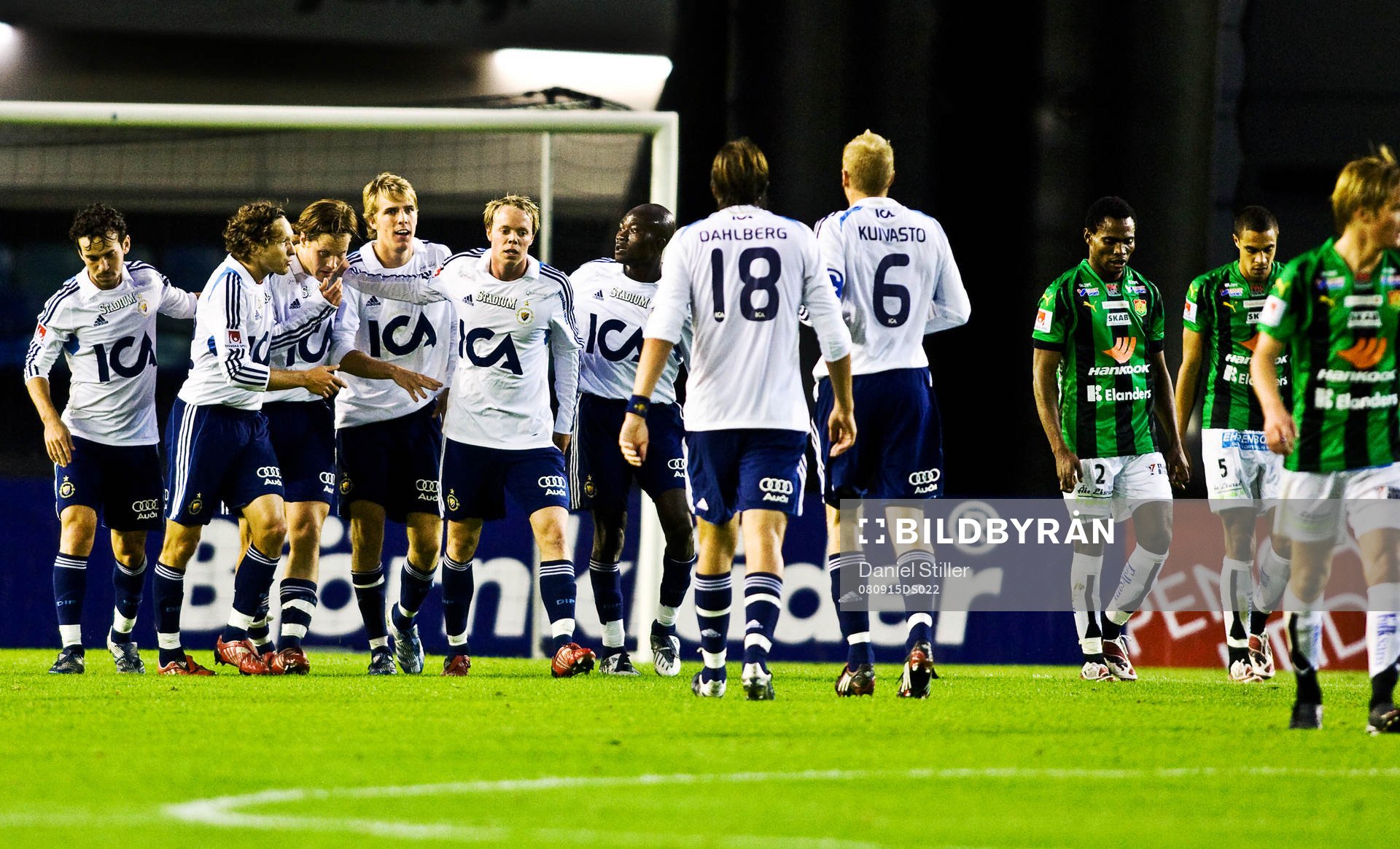 Djurgården kvitterar till 1-1 genom Johan Oremo. Jubel