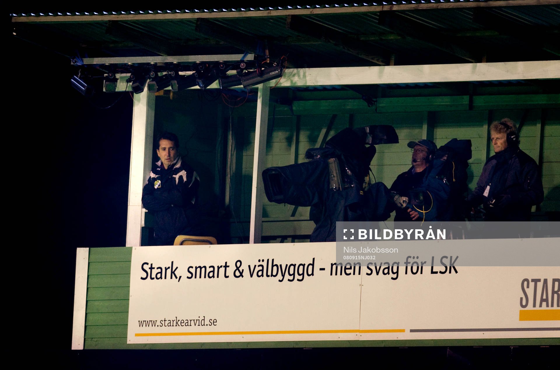 David Wilson, tränare, Ljungskile, fick följa matchen