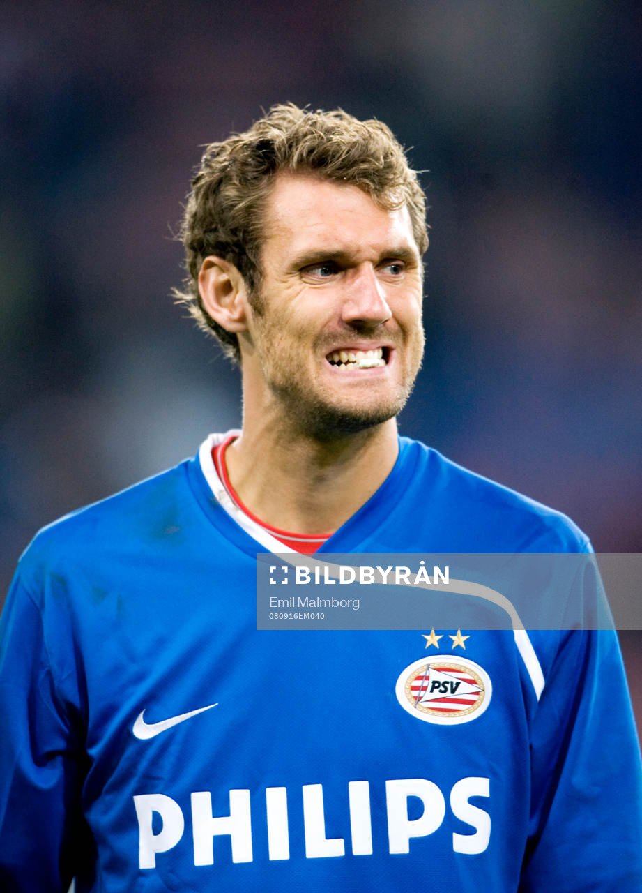 Andreas Isaksson, målvakt, PSV. Något besviken