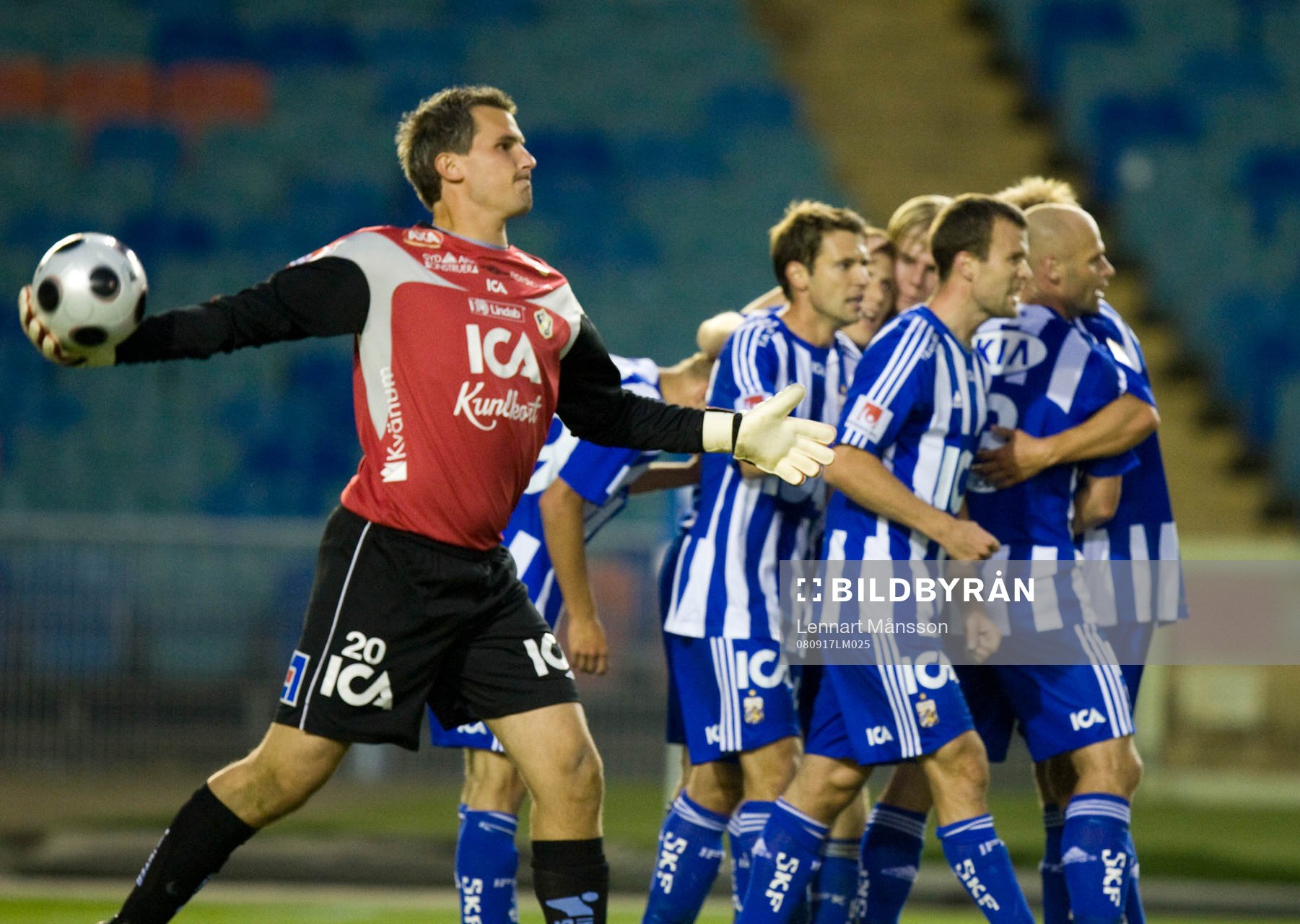 1-0, IFK Göteborg jubel, Magnus Bahne kastar ut bollen