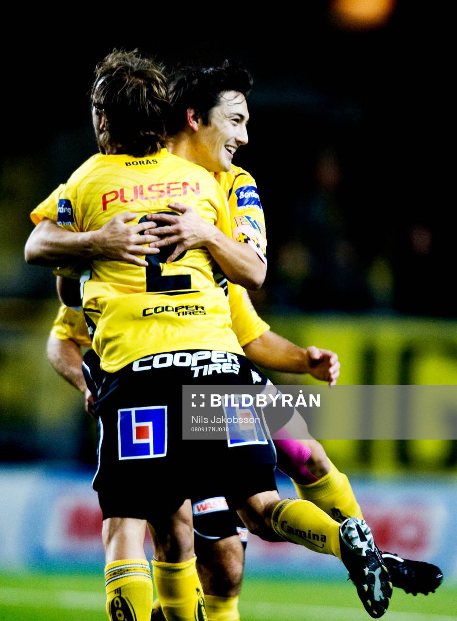 Stefan Ishizaki, Mathias Florén, Elfsborg, jubel