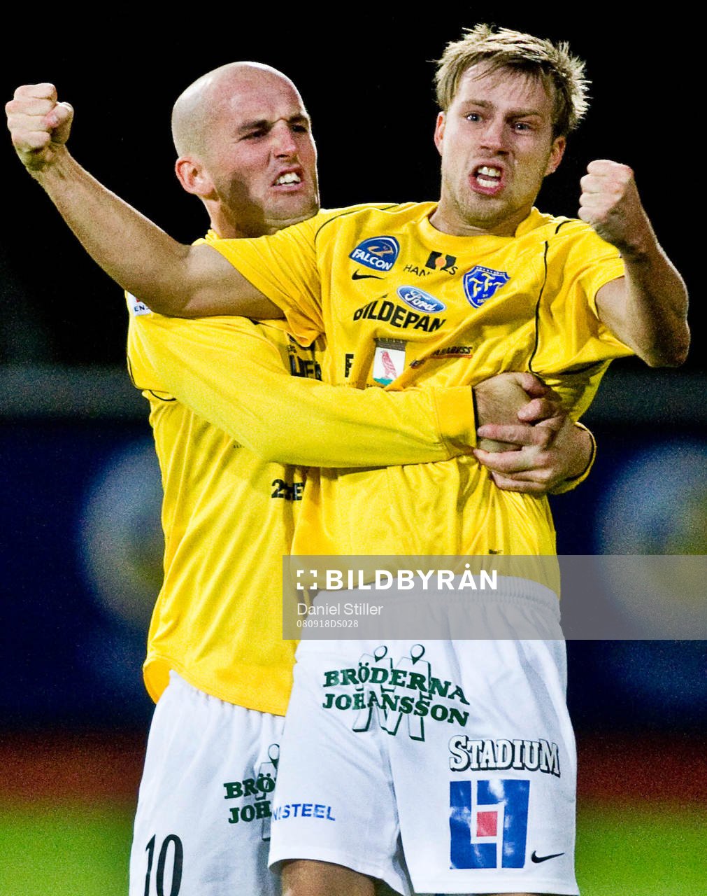 Joel Johansson, Falkenberg,  kvitterar till 1-1. Jubel