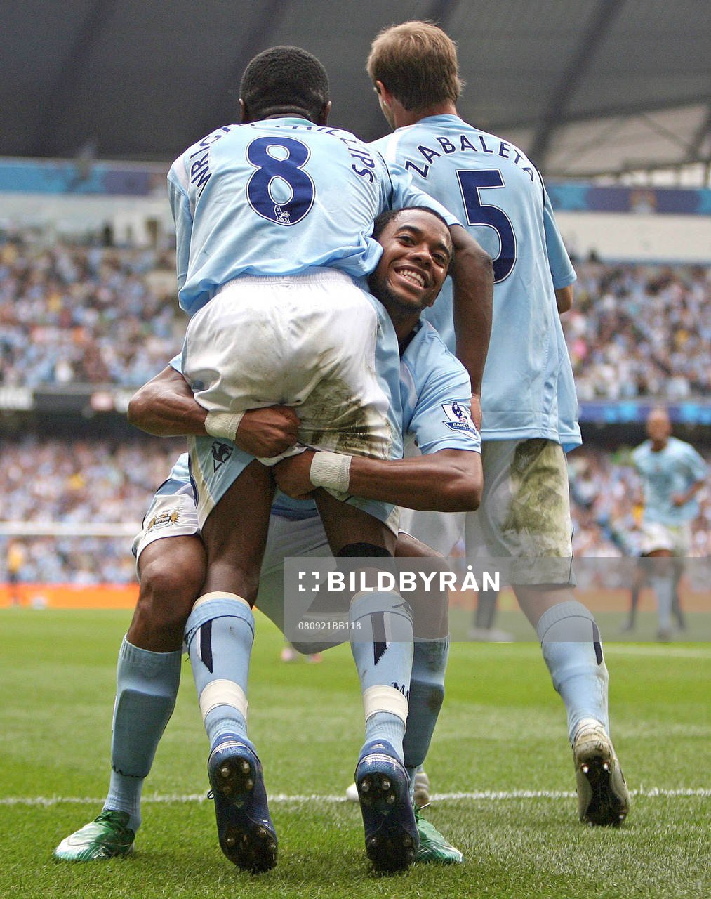  Shaun Wright Phillips och Robinho, jubel.