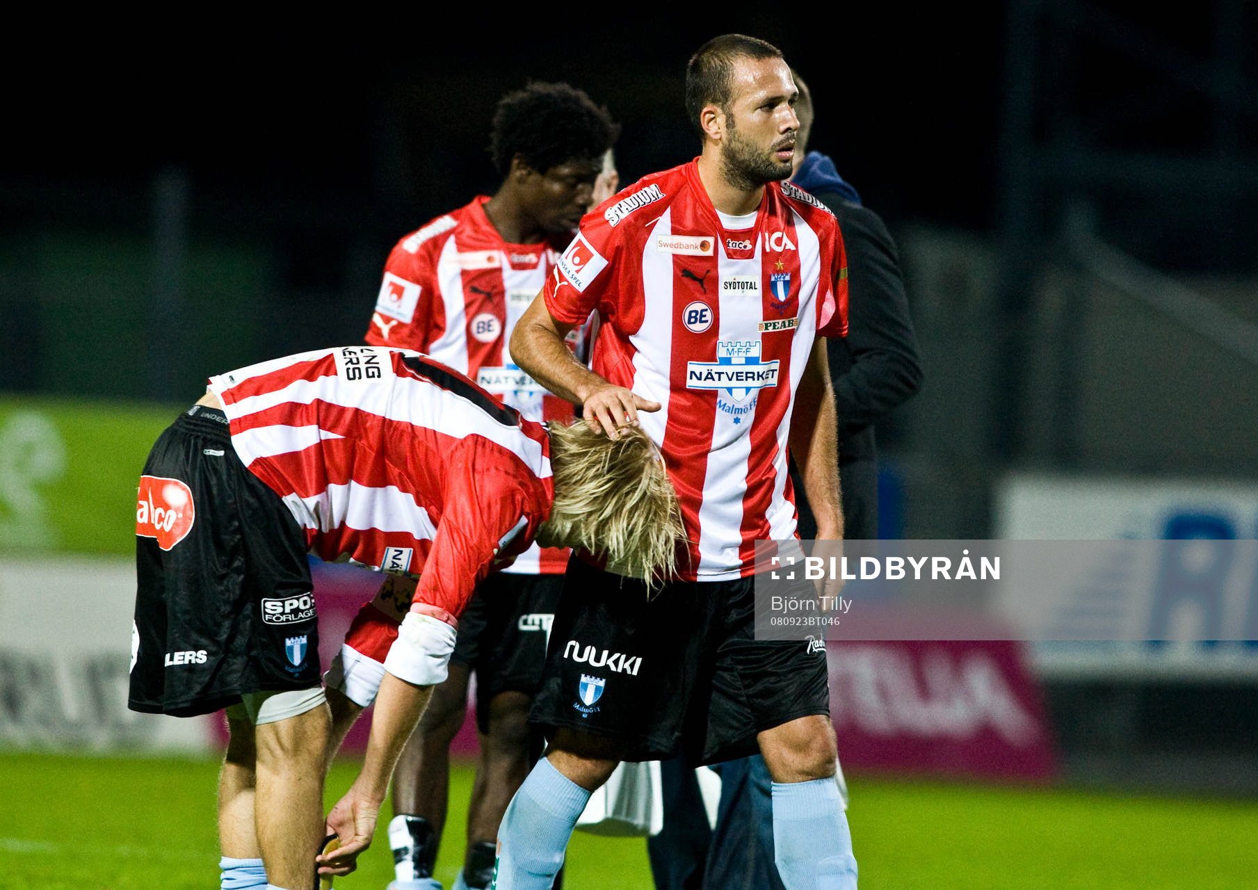 Ola Toivonen, Jimmy Dixon, och Gabriel de Paulo Limeira,
