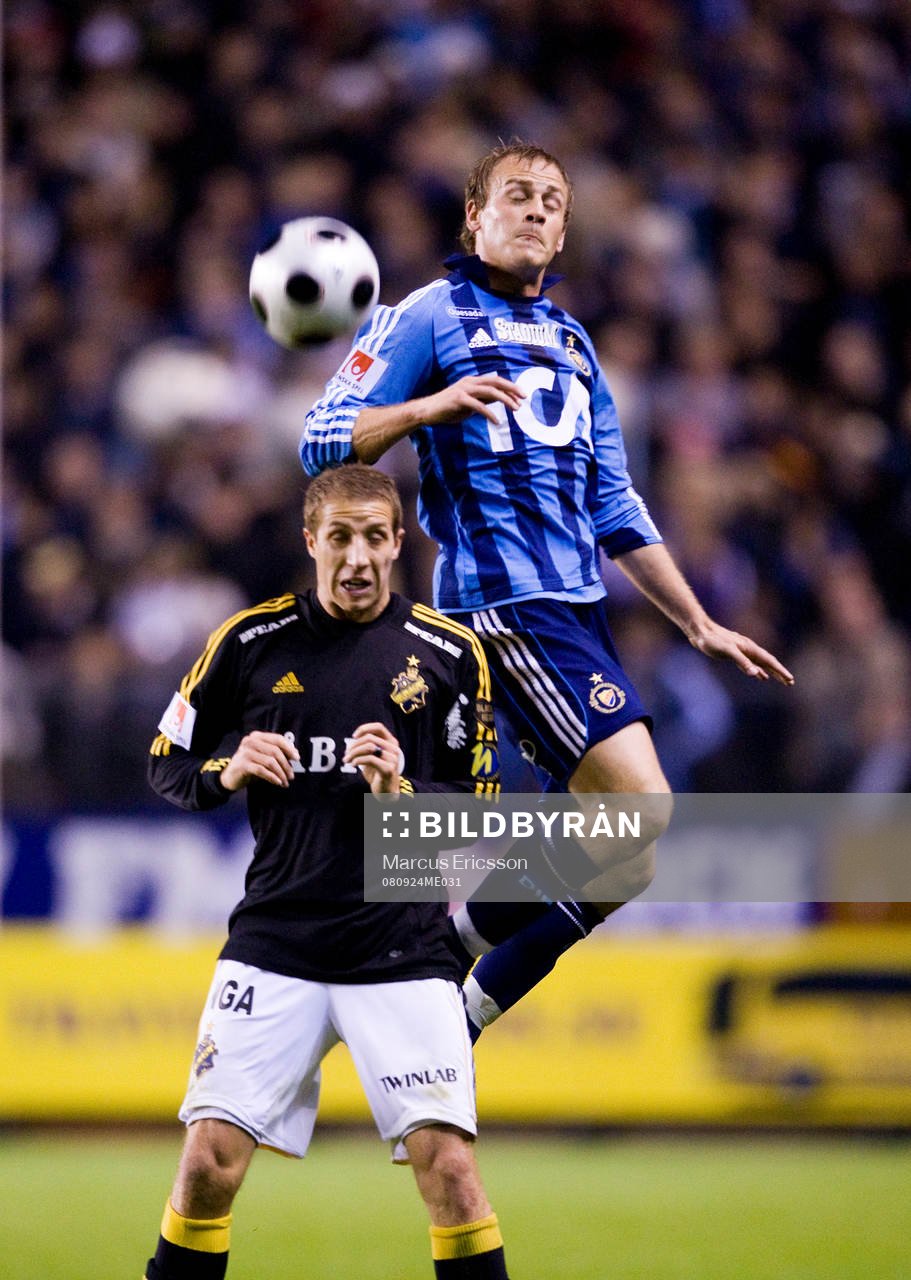 Kenny Pavey, AIK, och Daniel Sjölund, Djurgården