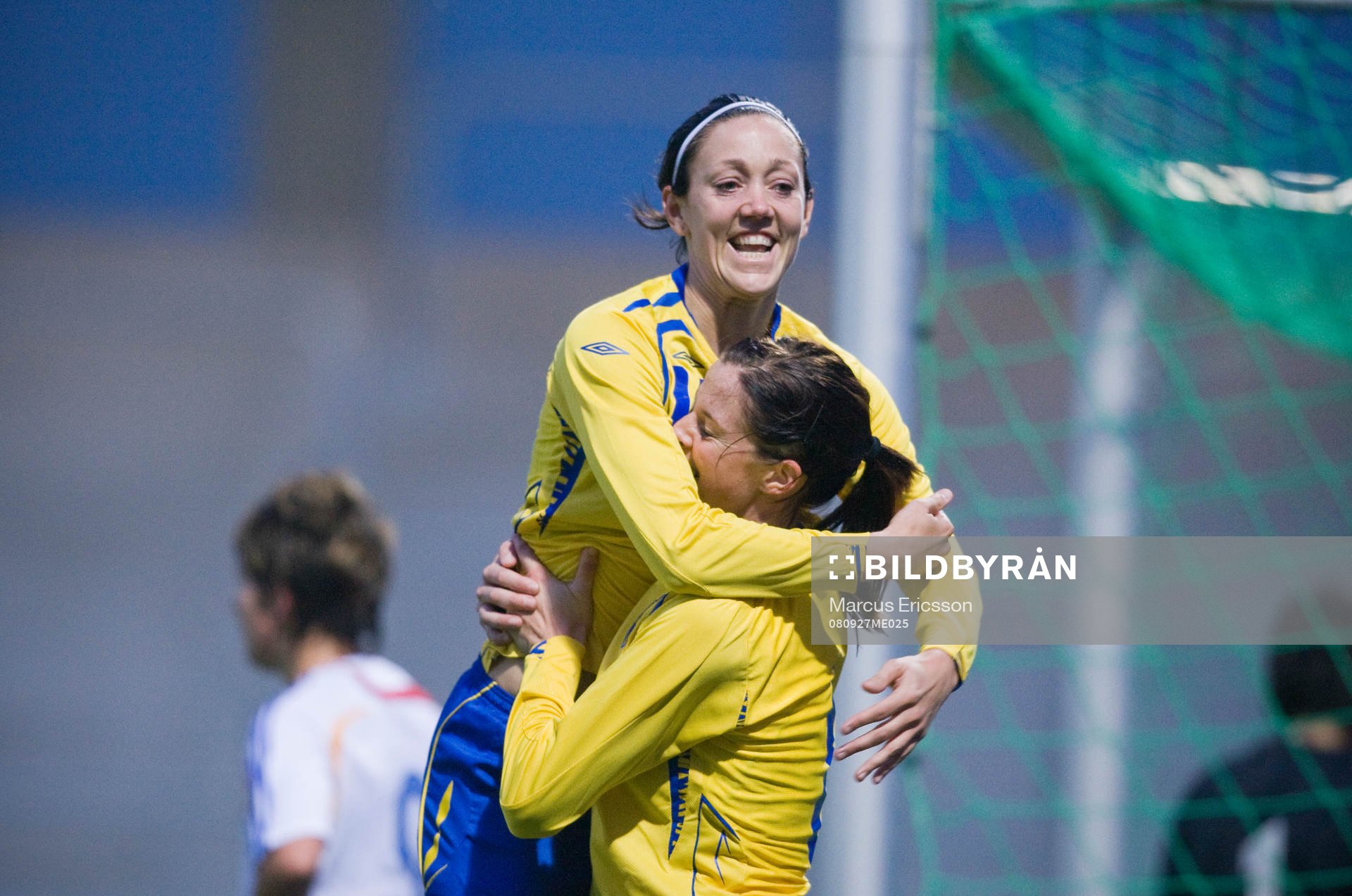 Therese Sjögran jubel med Lotta Schelin, Sverige