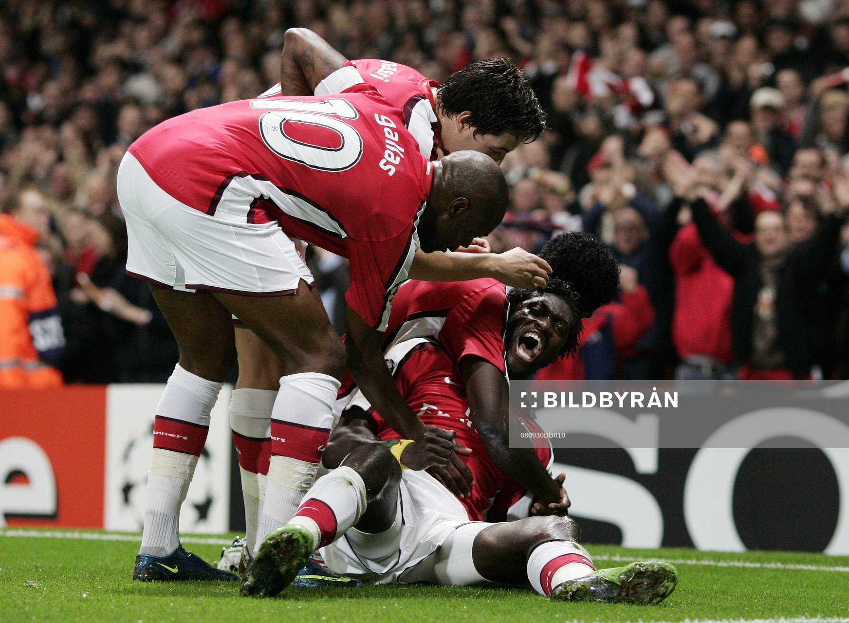 Emmanuel Adebayor, Arsenal, glädje, jubel