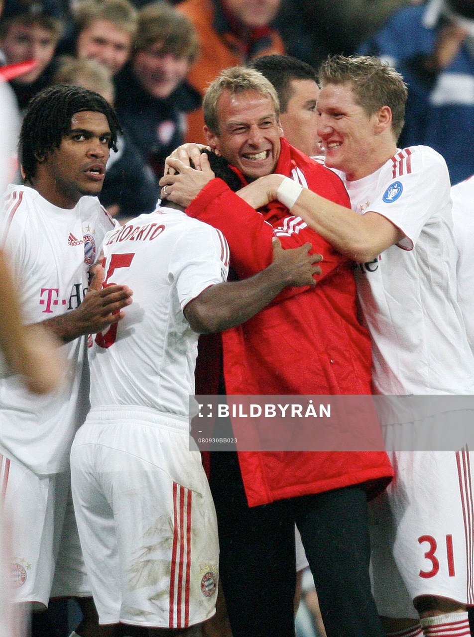 Juergen Klinsmann, tränare, Bayern München. Glädje, jubel
