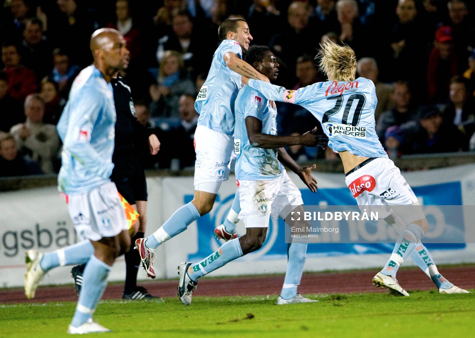 Edward Ofere, Malmö, jubel vid 1-0