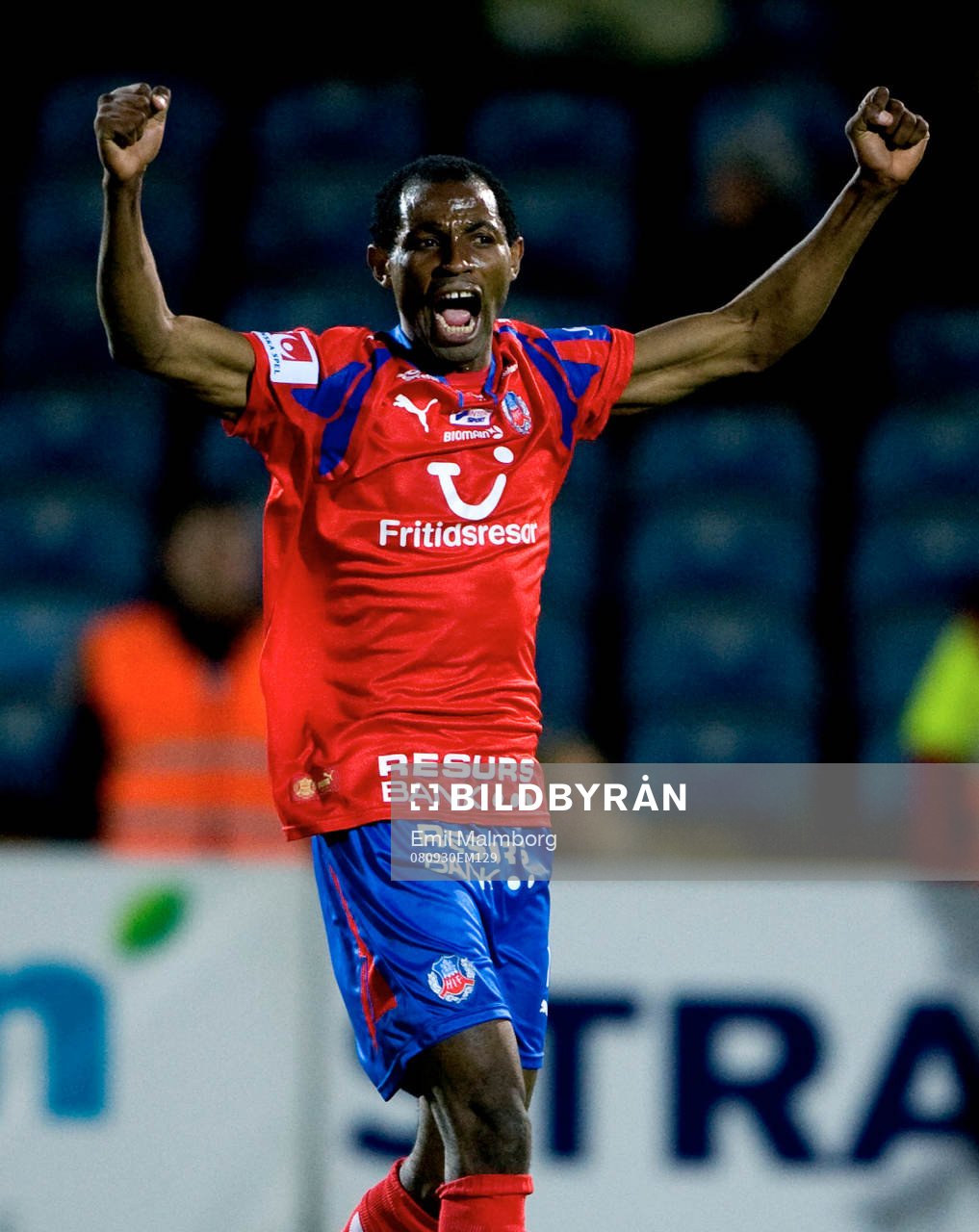 Rene Makondele, Helsingborg. Jubel