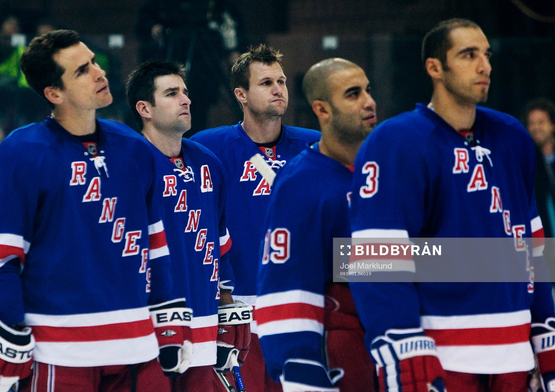 Wade Redden, Chris Drury, Markus Näslund, Scott Gomez och