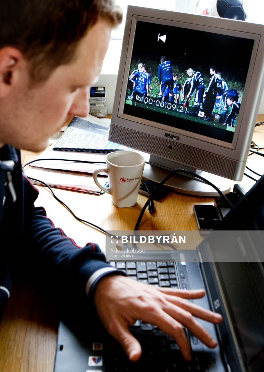 Fotboll, inspelning av kanal lokals program med tema IFK