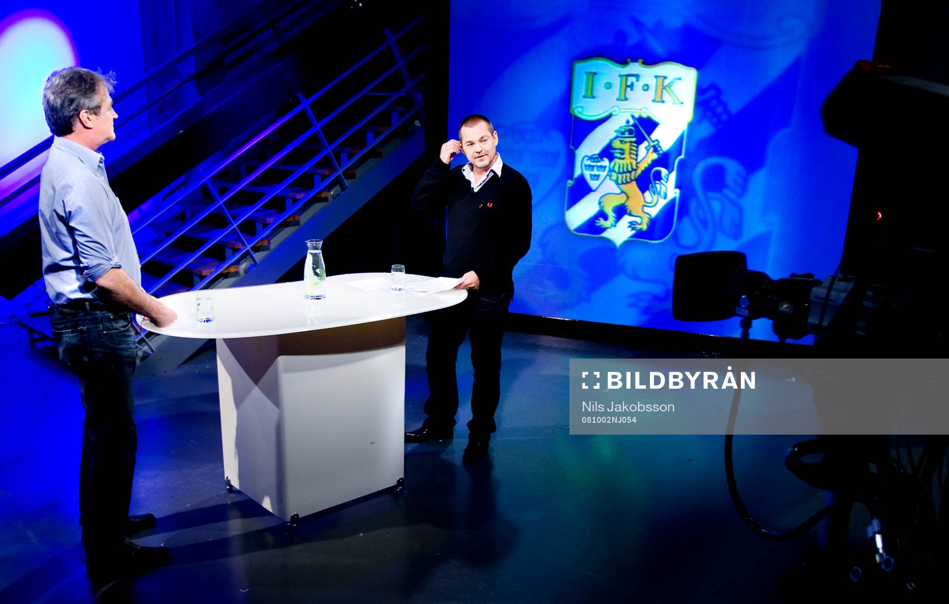 Fotboll, inspelning av kanal lokals program med tema IFK