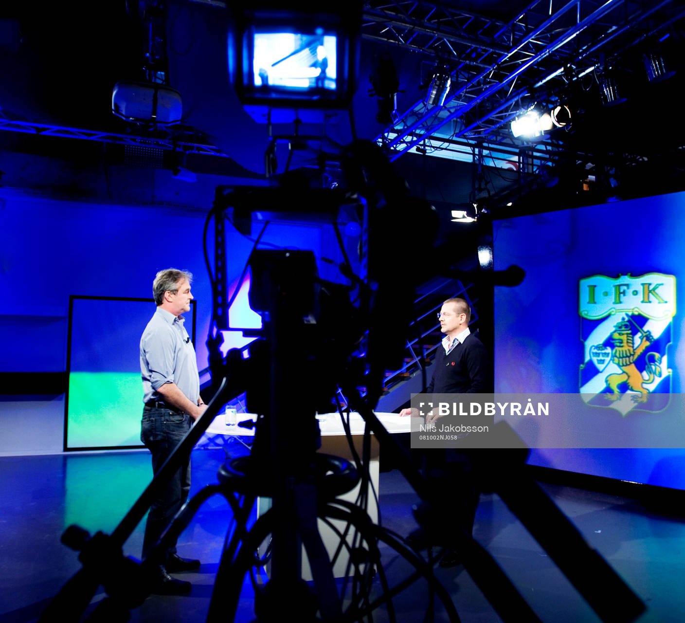 Fotboll, inspelning av kanal lokals program med tema IFK