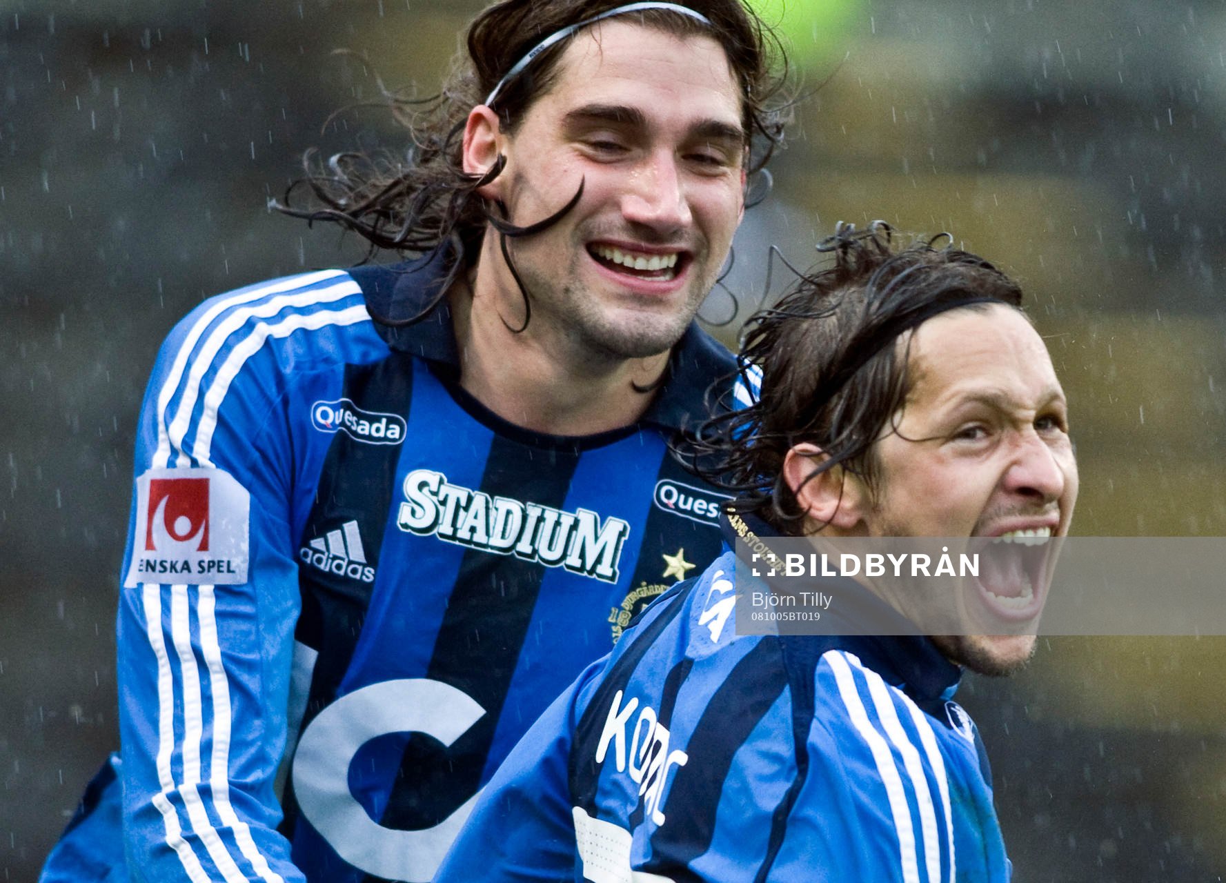  Jan Tauer, och Andrej Komac, Djurgården, jubel efter 1-0. 
