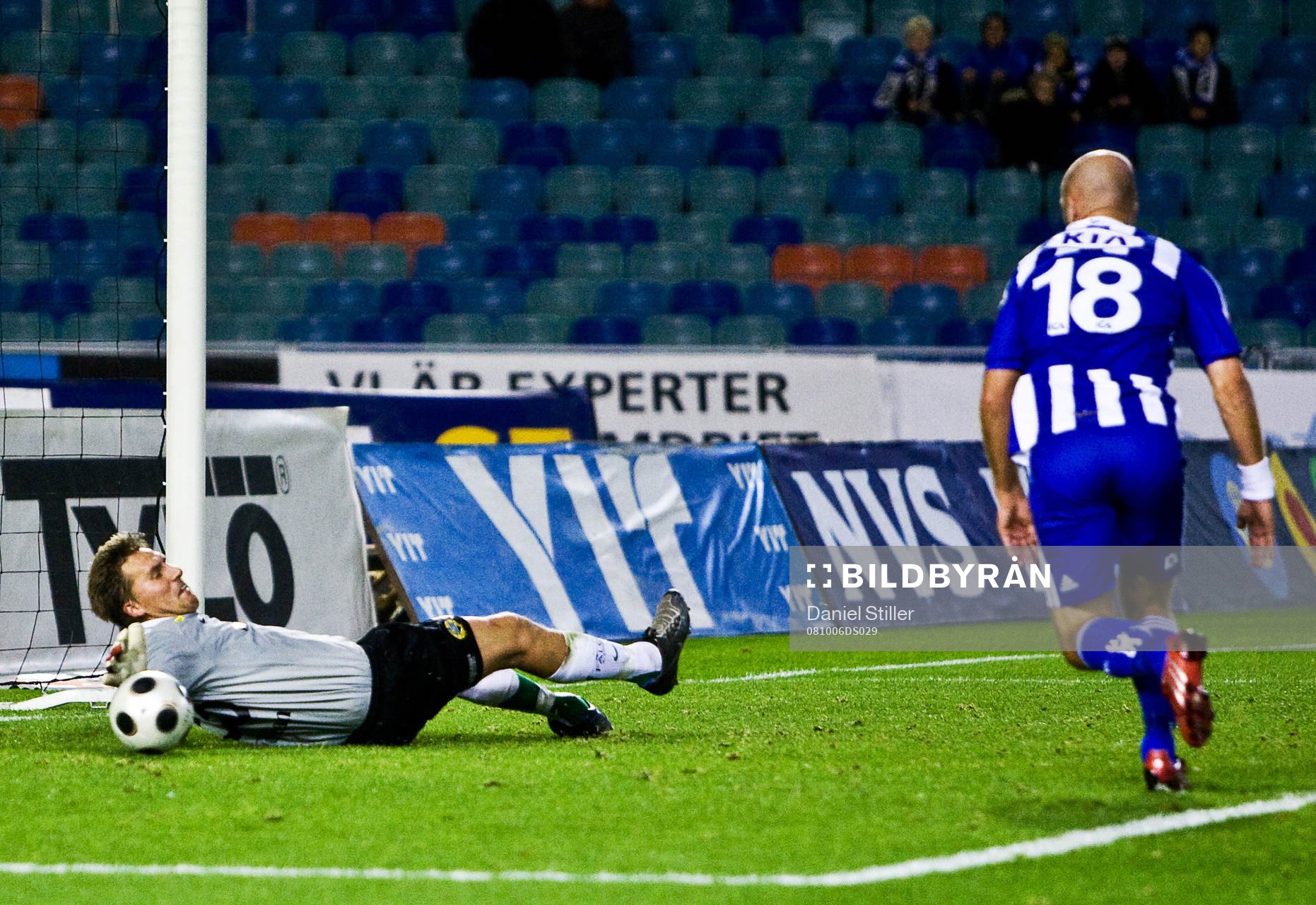 Hammarbys målvakt Kristoffer Björklund släpper in 2-0