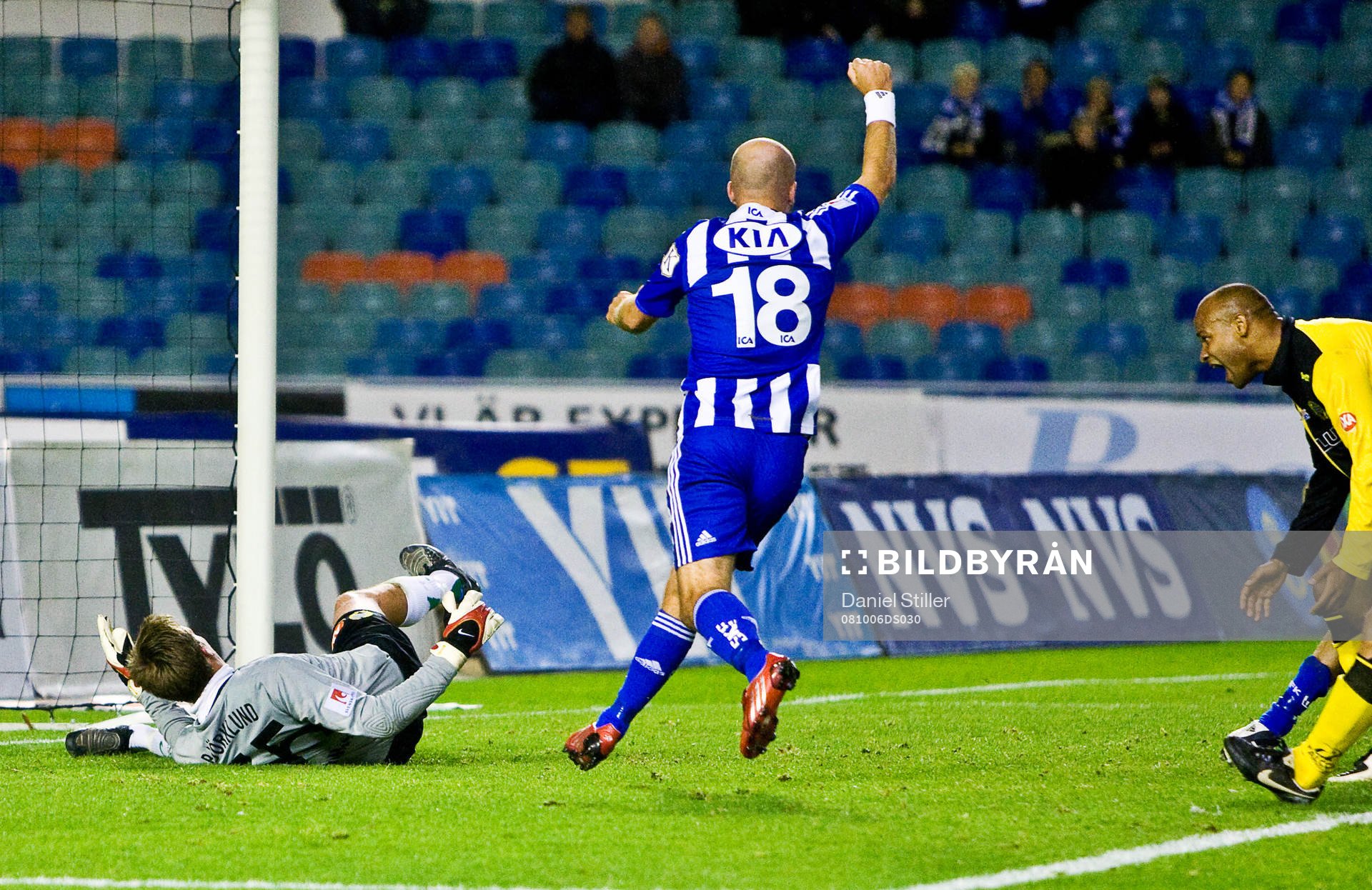 Hammarbys målvakt Kristoffer Björklund släpper in 2-0