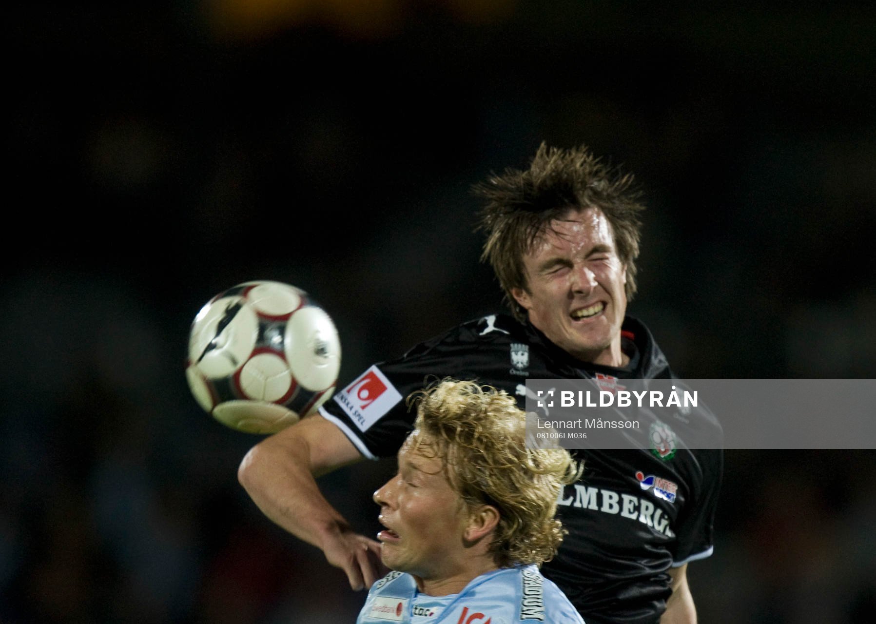 Per Johansson och Rick Kruys, nickduell