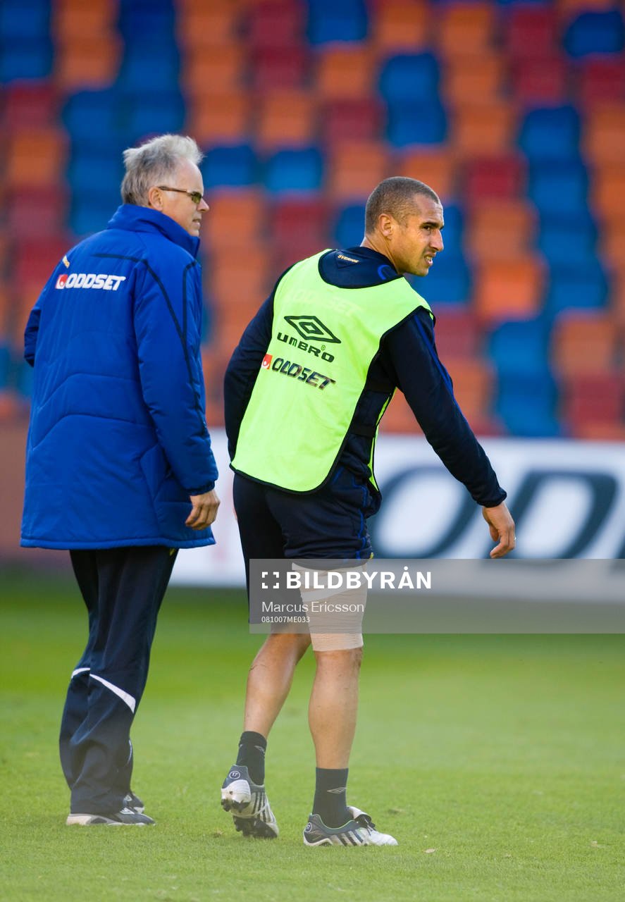 Henrik Larsson skadar sig illa på höger baksida av låret