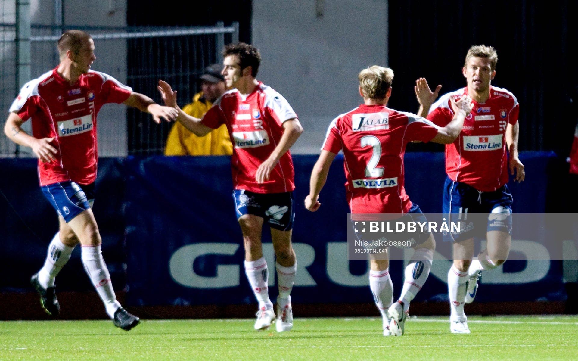 Björn Anklev, Christoffer Bengtsson, Marcus Allbäck, jubel