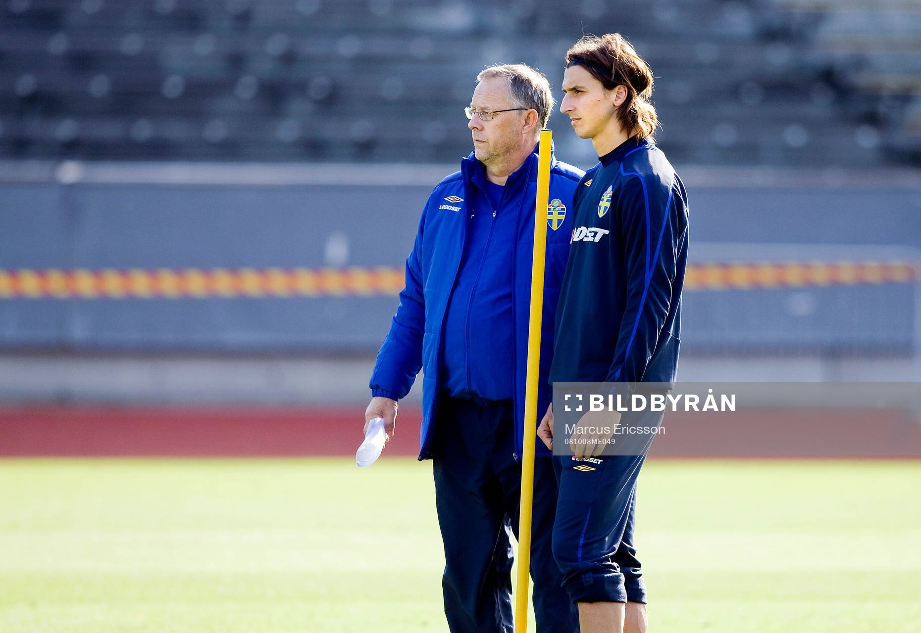 Lars Lagerbäck, förbundskapten och Zlatan Ibrahimovic
