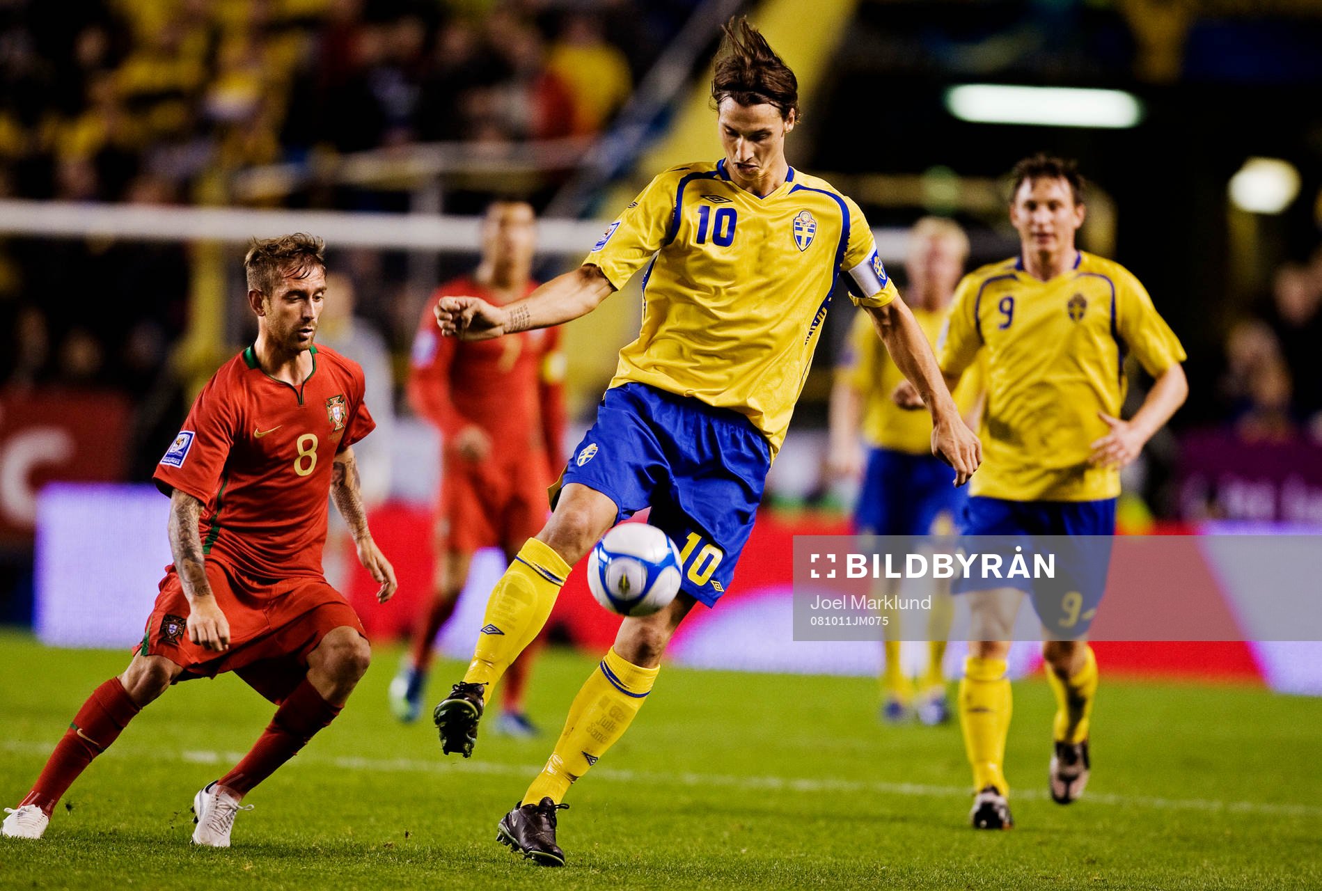 Zlatan Ibrahimovic, Sverige, är före Raul Meireles,