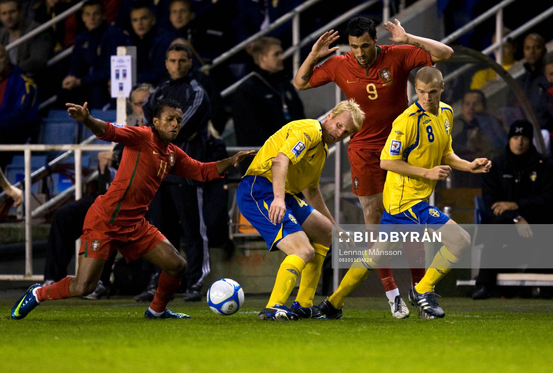 Nani, Petter Hansson, Hugo Almeida och Samuel Holmén