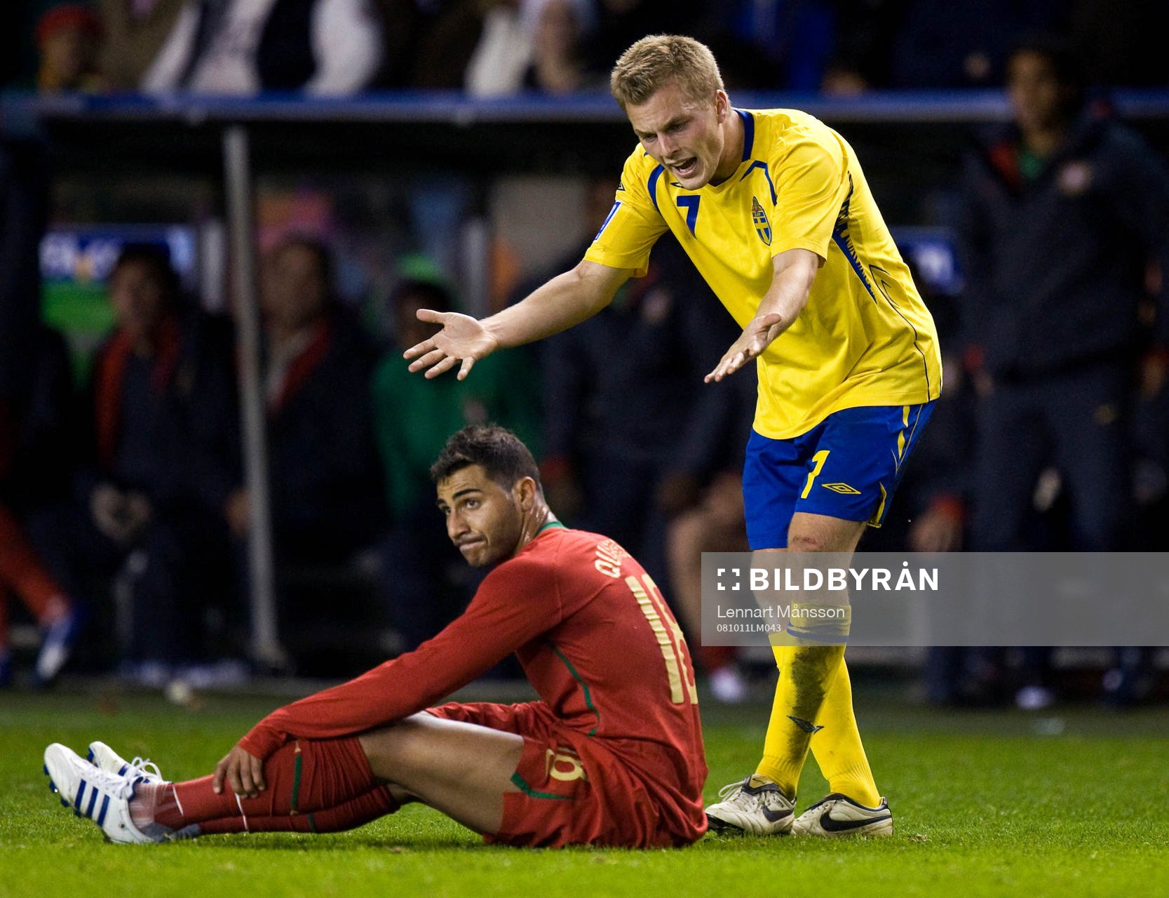 Sebastian Larsson skäller på Ricardo Quaresma
