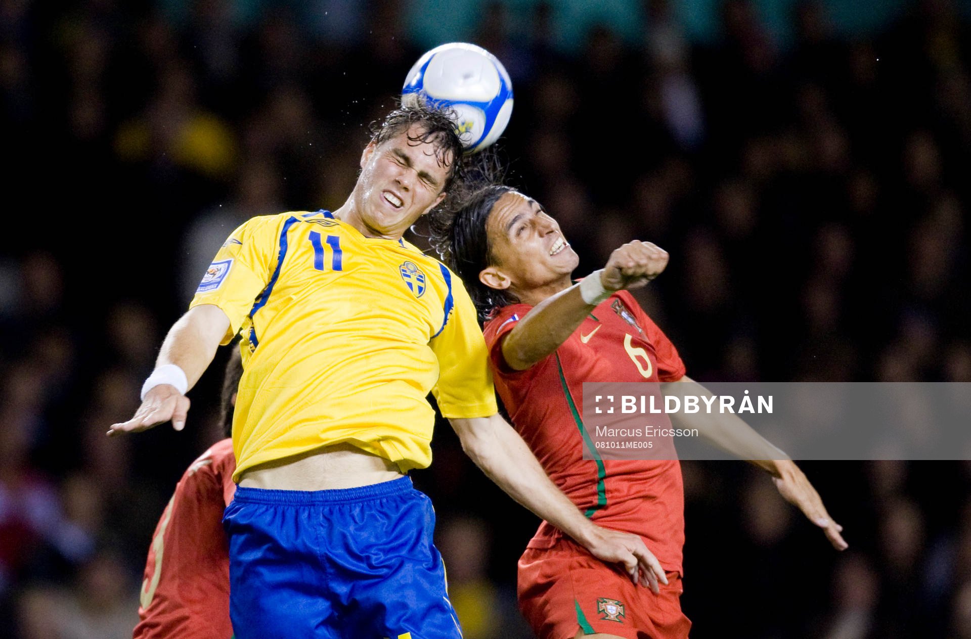 Johan Elmander, Sverige, och Fernando Meira, Portugal