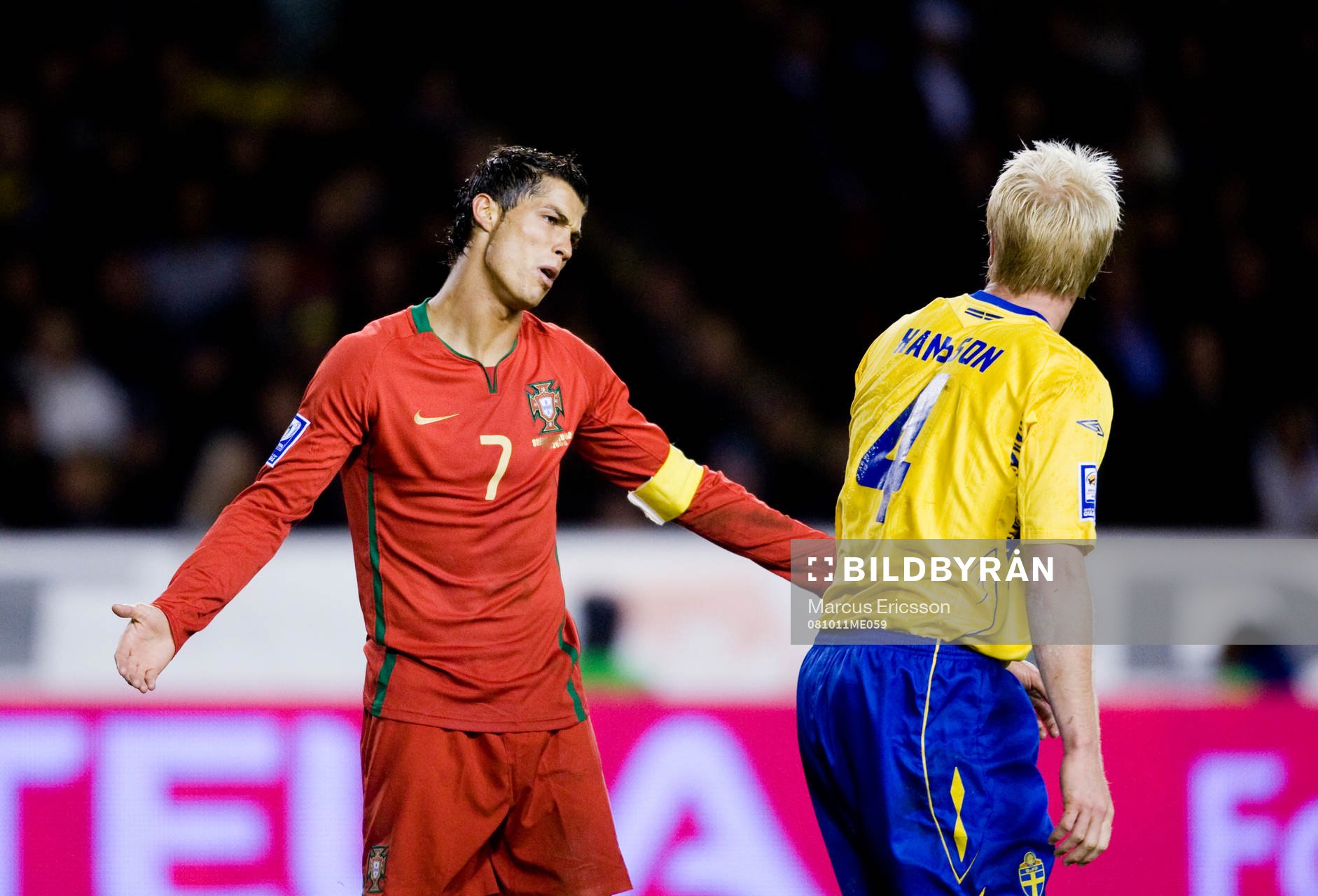Cristiano Ronaldo, Portugal, och Petter Hansson, Sverige