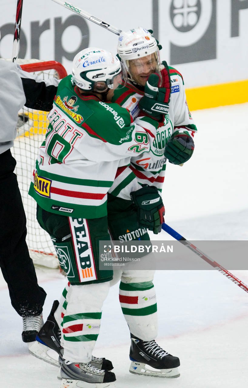 Mikael Gath och Christen Abbott, Rögle, jubel