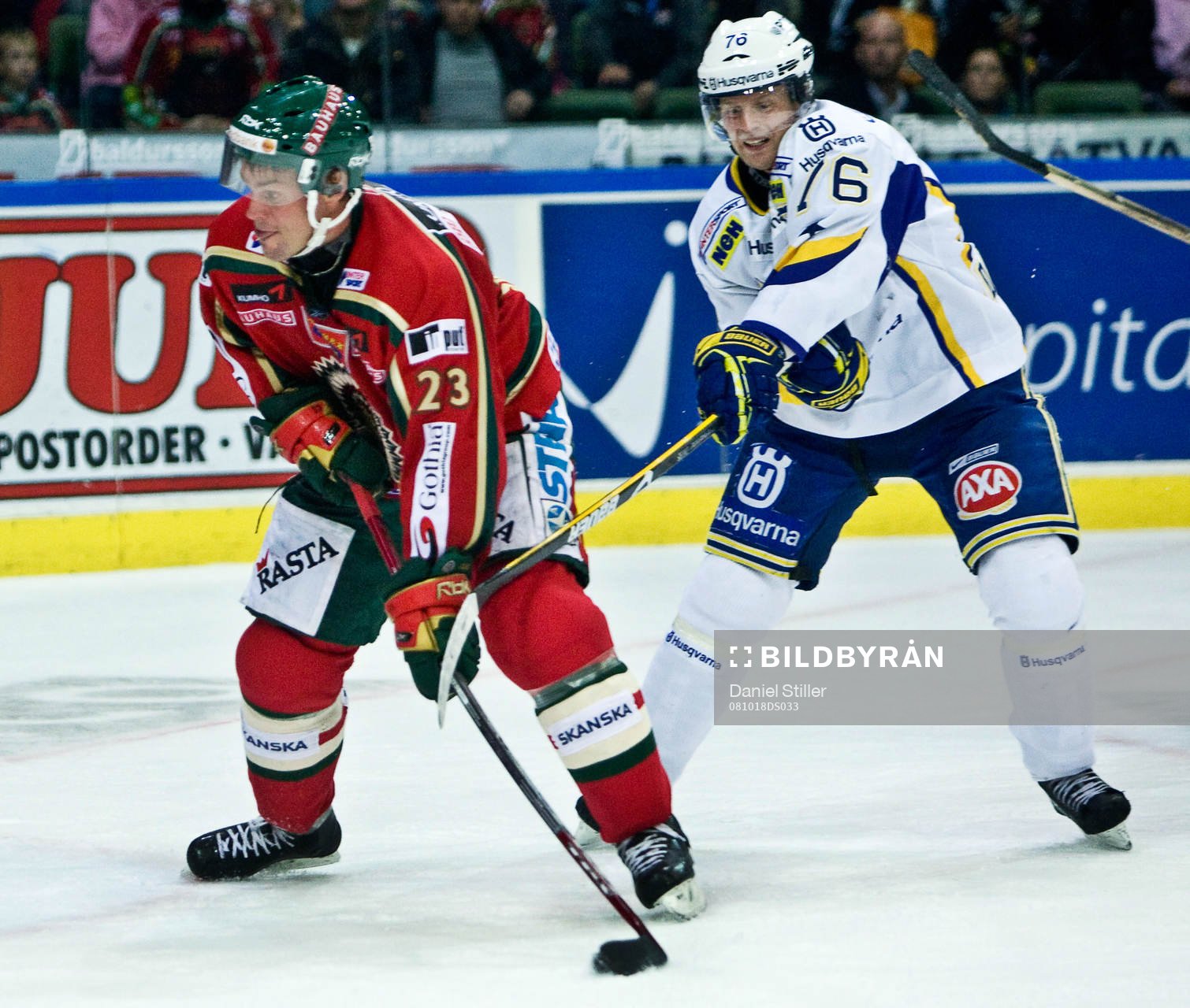 Johan Davidsson, HV71, hakar Ronnie Sundin i Frölunda
