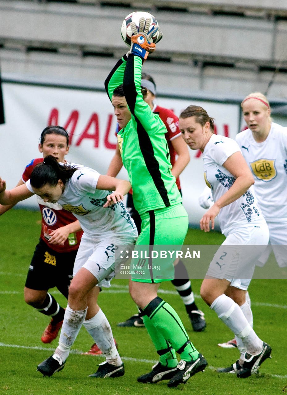 Caroline Jönsson, målvakt gjorde sin sista match för