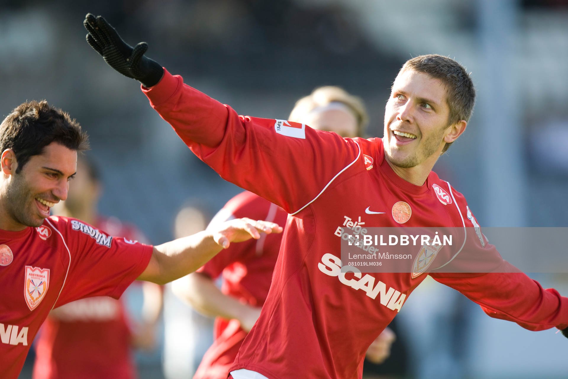0-1, Dennis Östlundh, jubel. Stefan Batan grattar