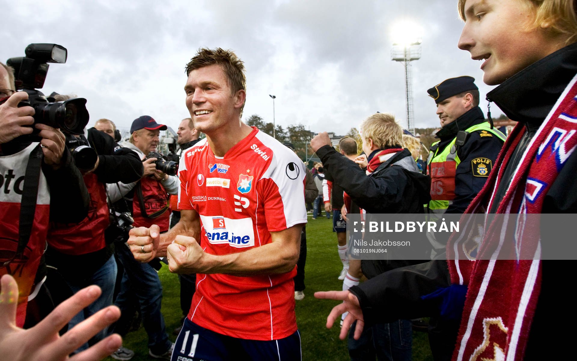 Marcus Allbäck jublar, jubel, Örgryte klara för