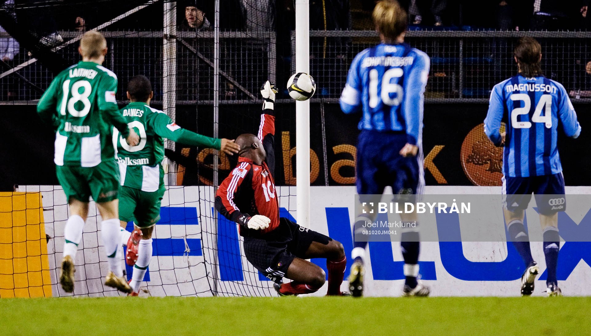 Pa Dembo Tourray, målvakt, Djurgården, släpper in 1-0