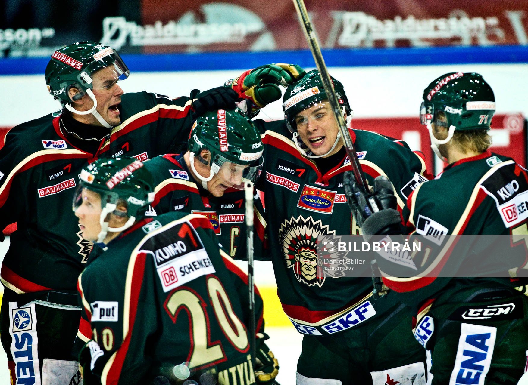 Frölunda jubel, Niklas Andersson. Riku Hahl, Ronnie