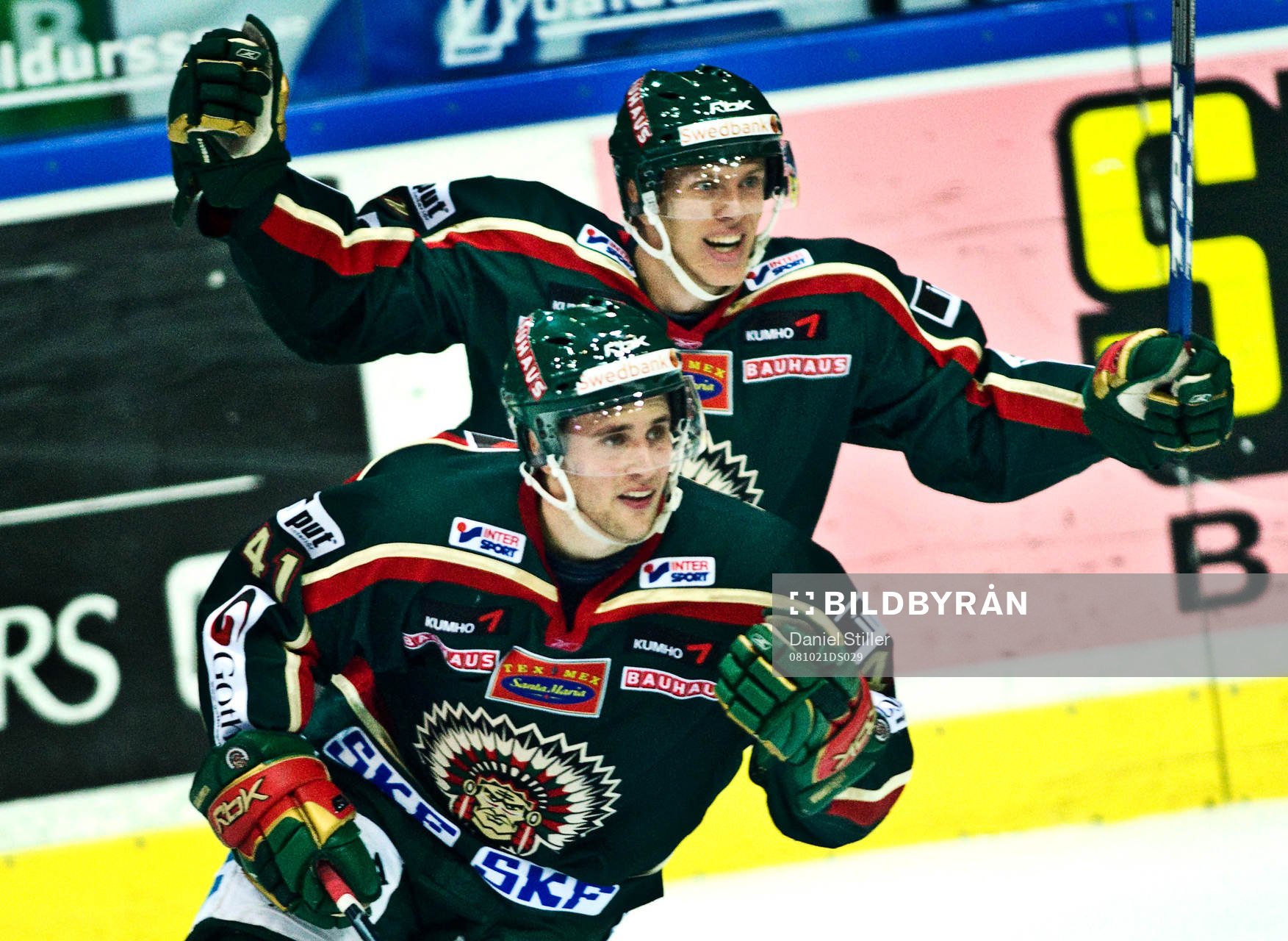 Oscar Hedman, Frölunda, jubel. Mikael Johansson, Frölunda