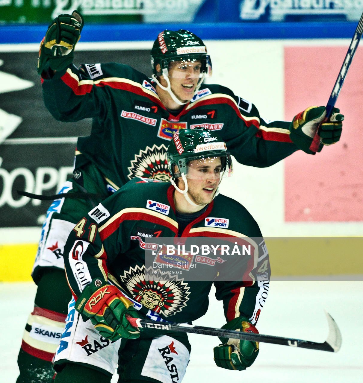 Oscar Hedman, Frölunda, jubel. Mikael Johansson, Frölunda