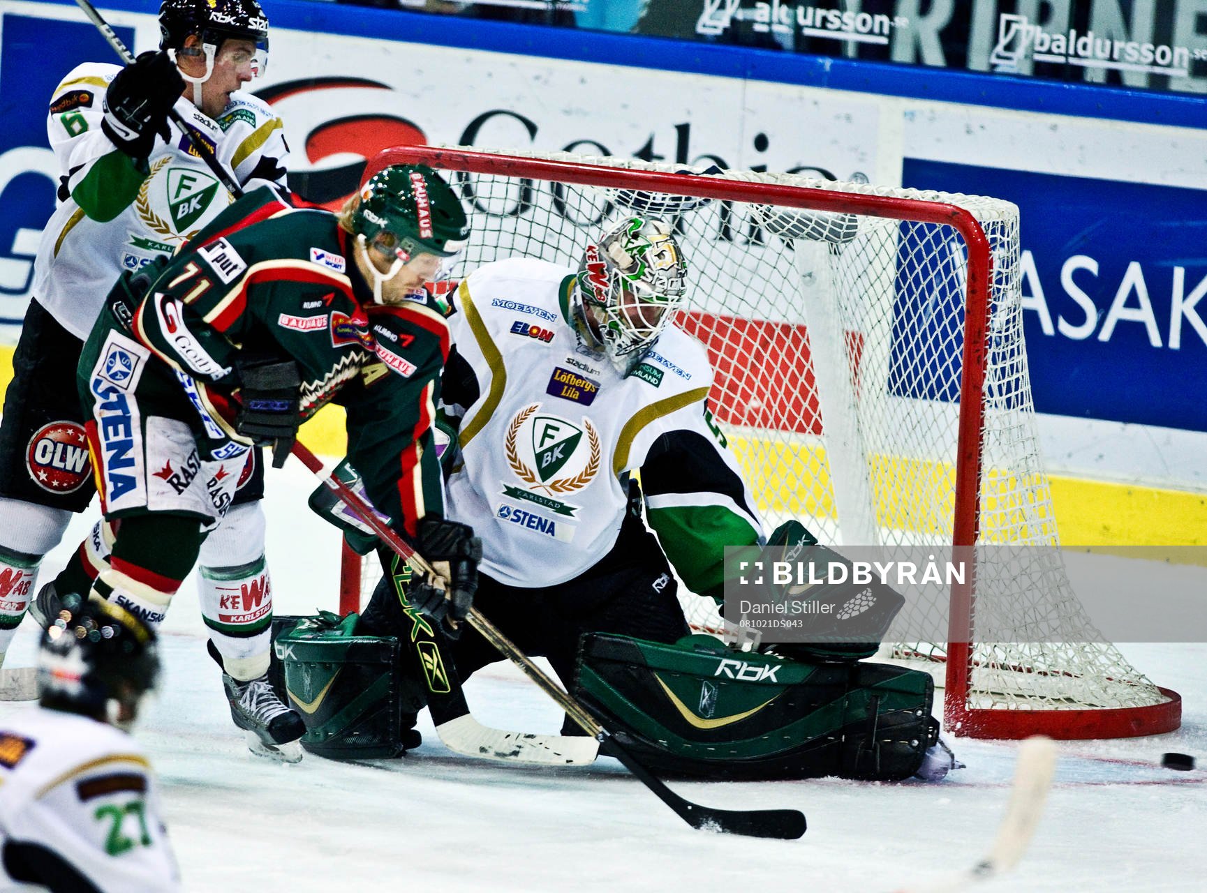 Jonas Gustavsson,  målvakt, Färjestad. Tomi Kallio,