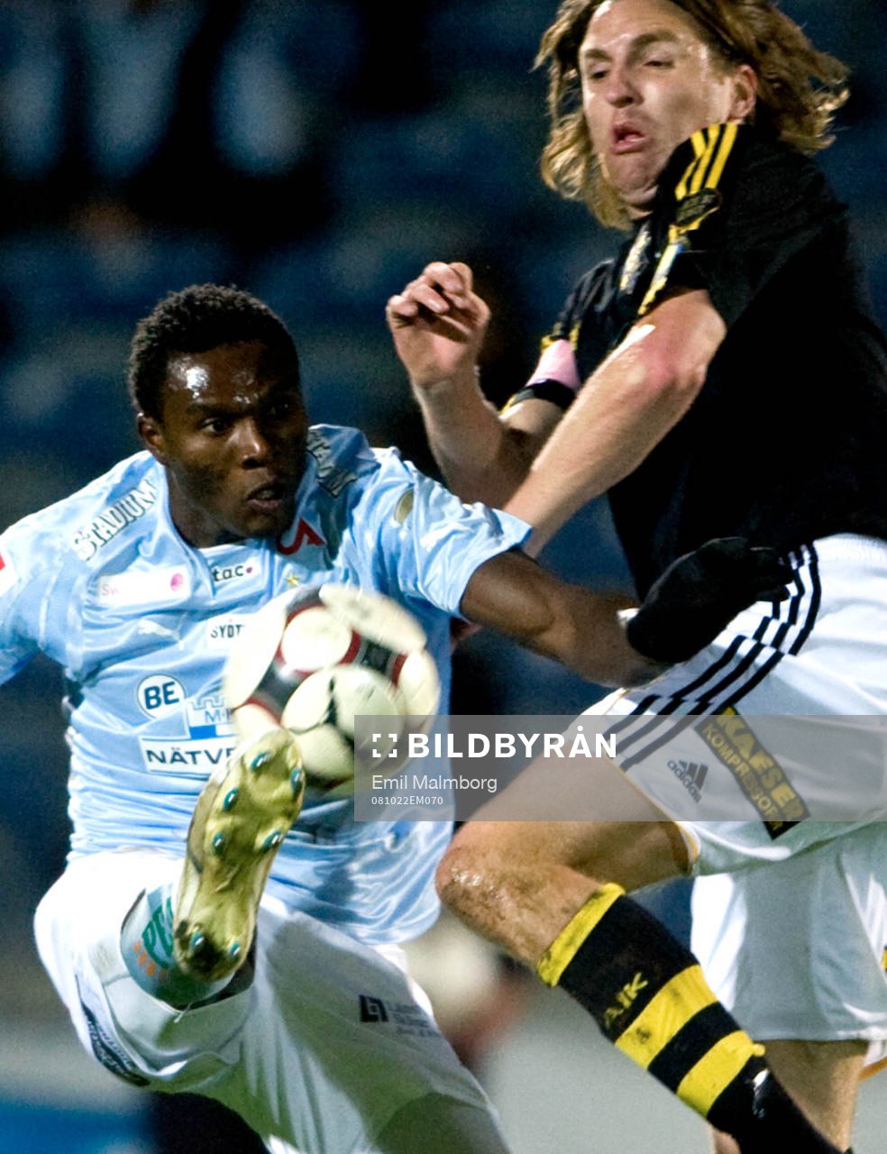 Edward Ofere, MFF och Nils-Eric Johansson, AIK
