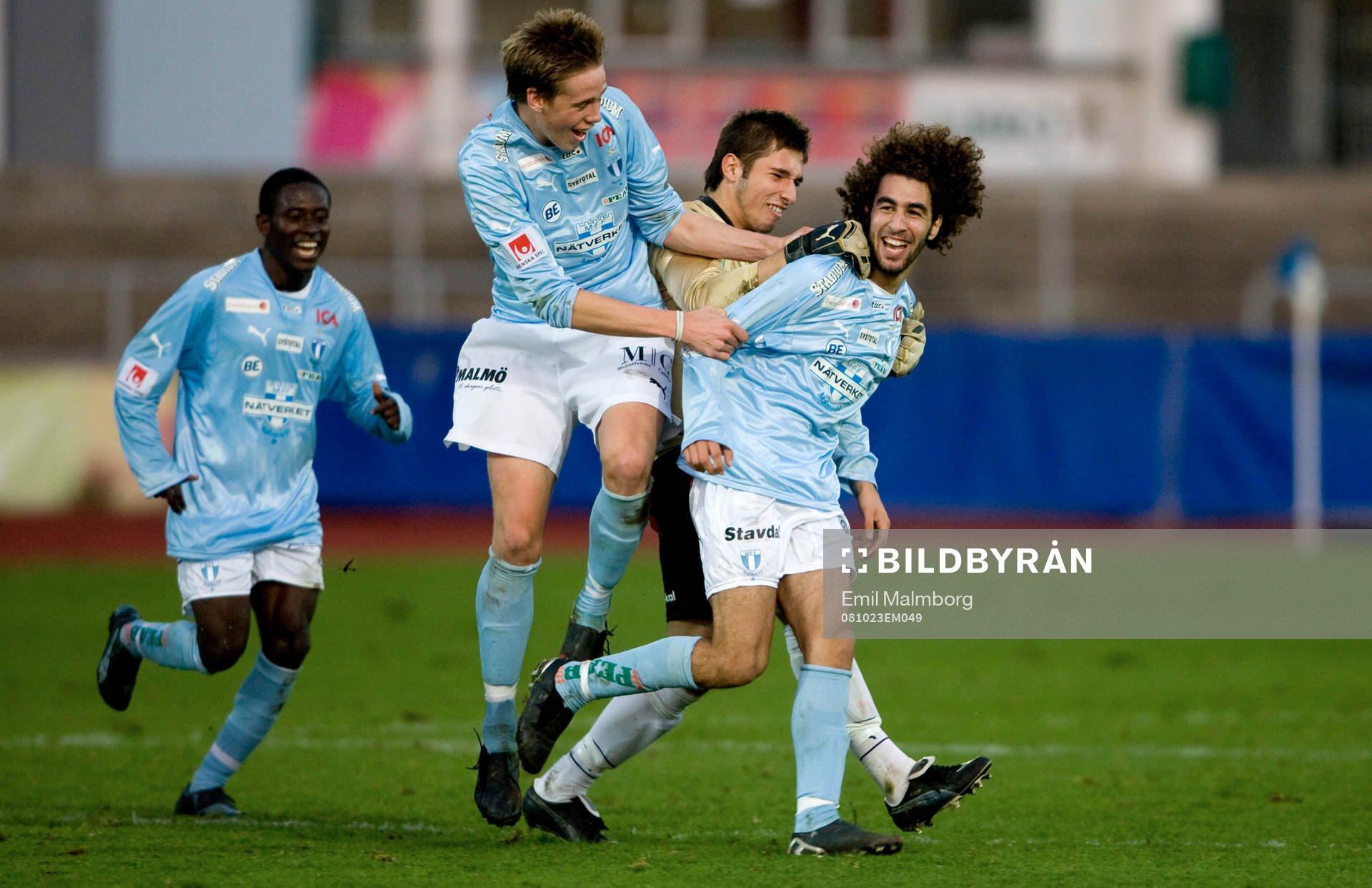 Pontus Jansson Jimmy Touma, MFF Jubel vid 1-1