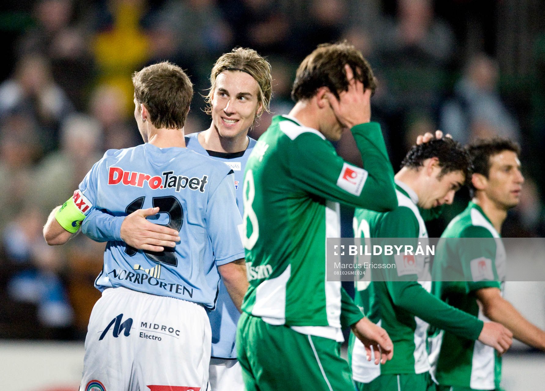 Daniel Bernhardsson och Daniel Theorin, Gefle, kramar om