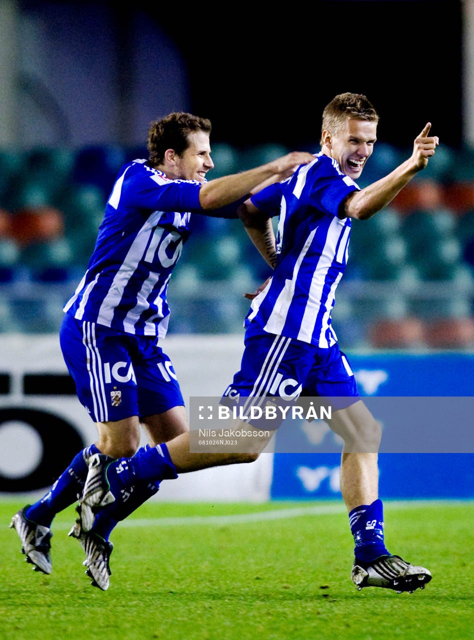  Tobias Hysén, Pontus Wernbloom, Göteborg, jubel.