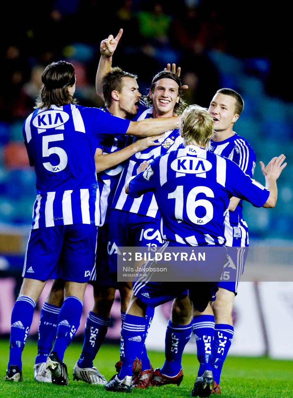  Gustav Svensson, Niclas Alexandersson, Jakob Johansson, Göteborg, jubel.
