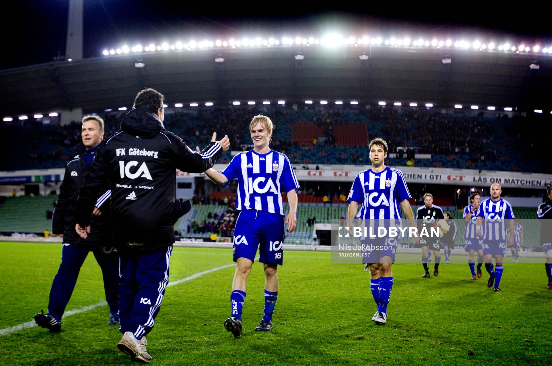 Stefan Rehn, tränare, Erik Lund, Stefan Selakovic, Göteborg, jubel.