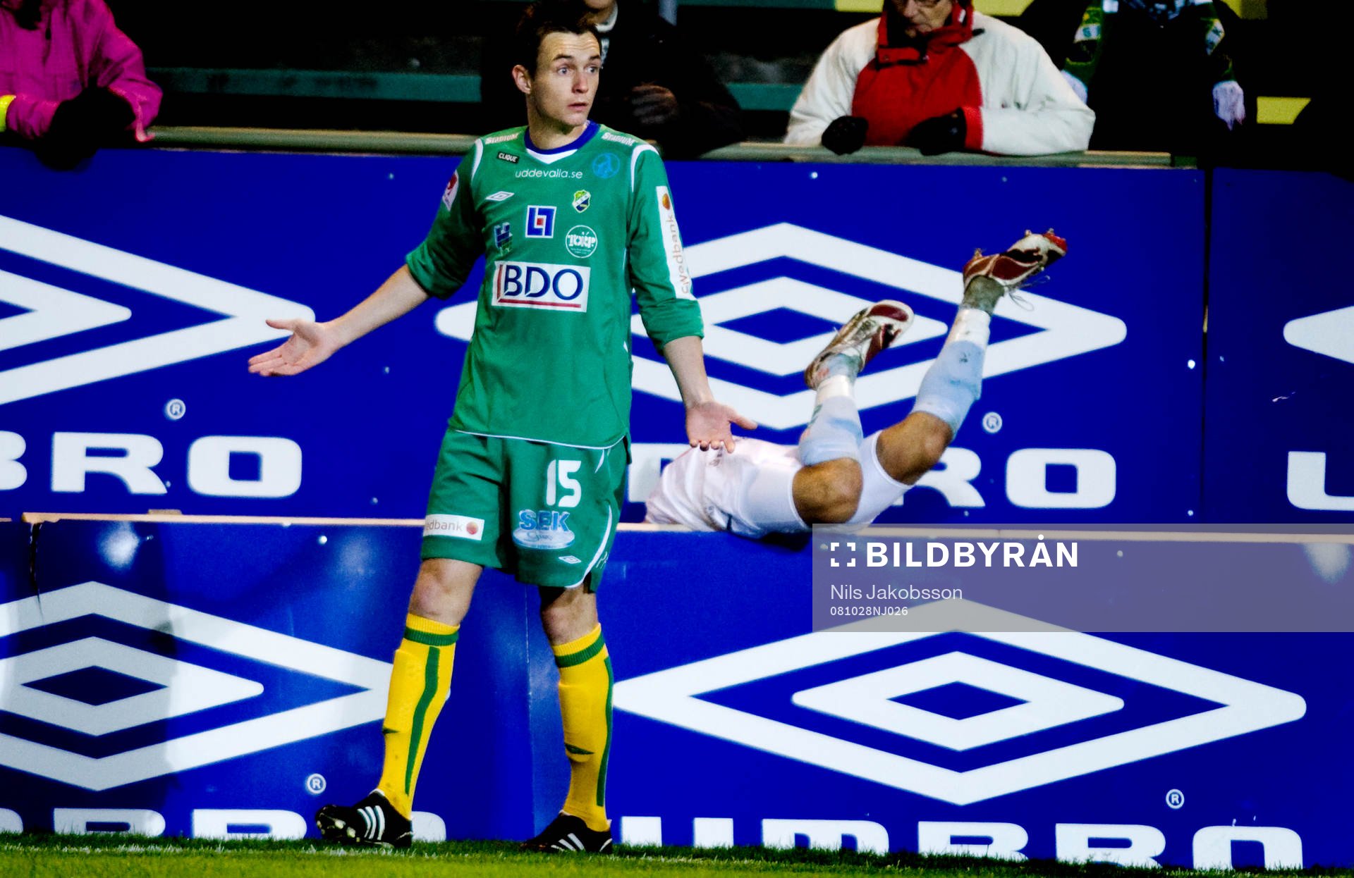 Guillermo Molins, Malmö FF, har ramlat över en