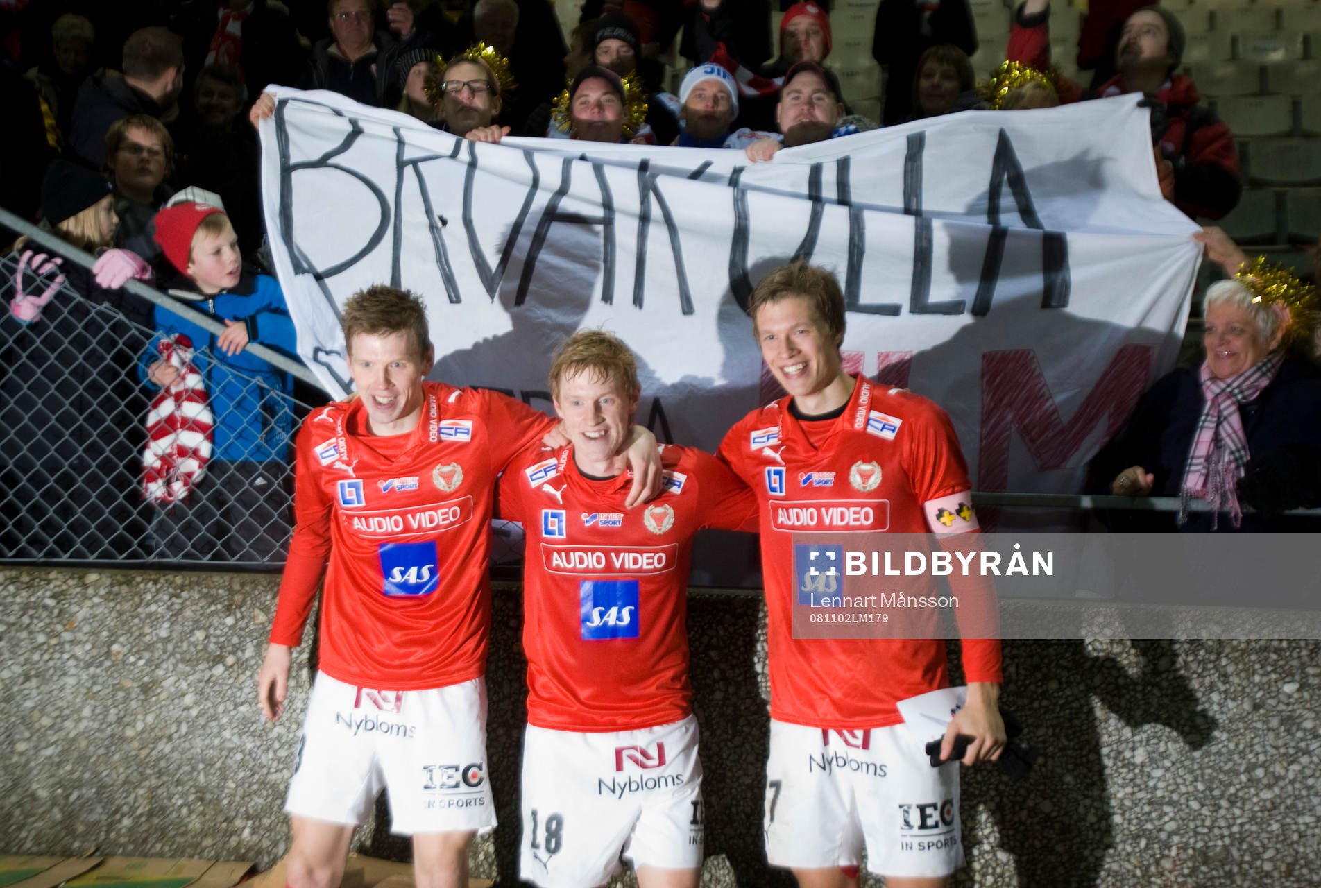 Tre bröder Elm från Broakulla, fr.v. David, Rasmus och