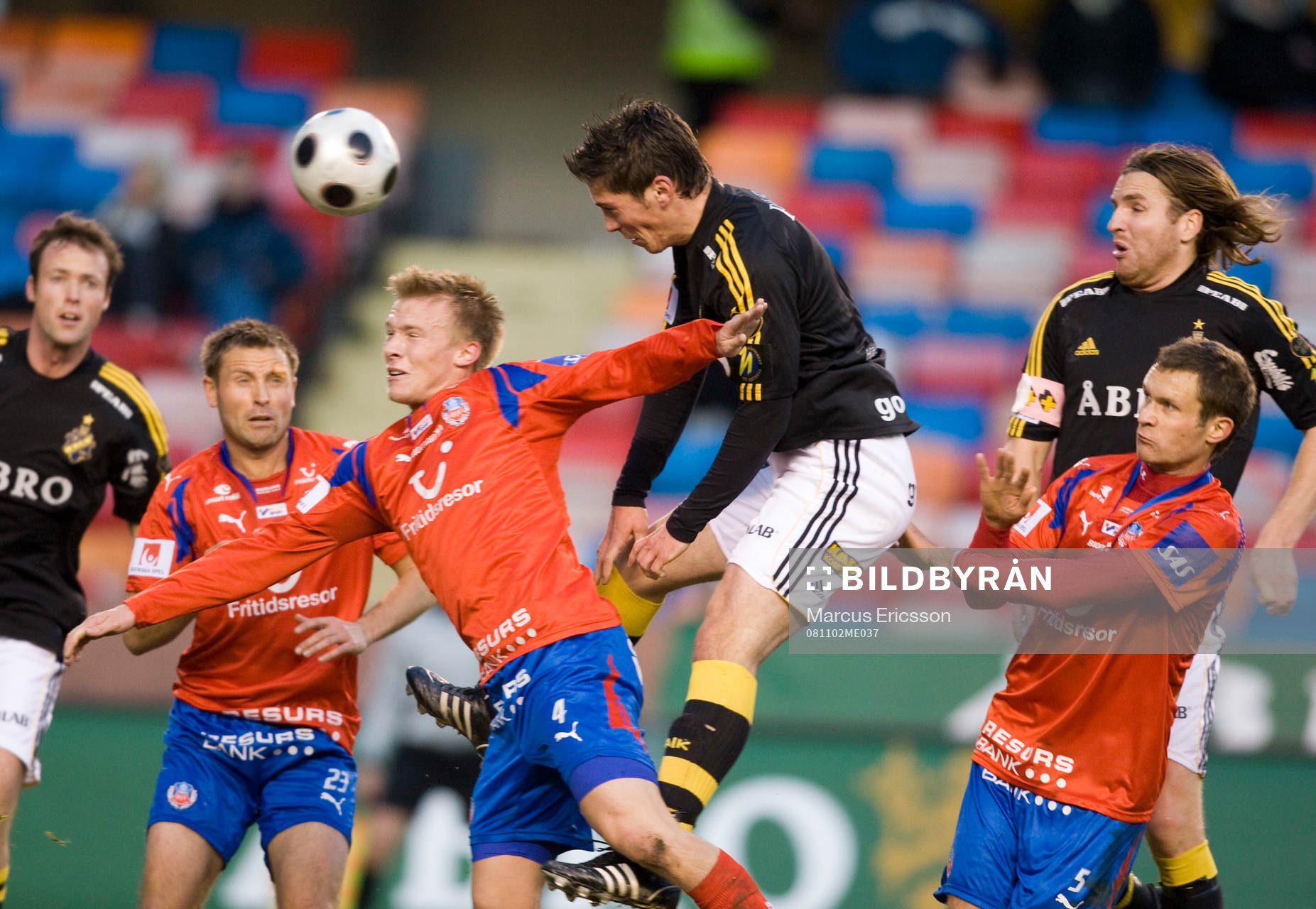 Miran Burgic, AIK, och Andreas Landgren, Helsingborg